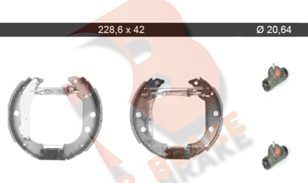 R Brake 79RBKT0052 - Комплект тормозных колодок, барабанные autosila-amz.com