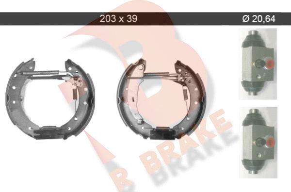 R Brake 79RBKT0066 - Комплект тормозных колодок, барабанные autosila-amz.com