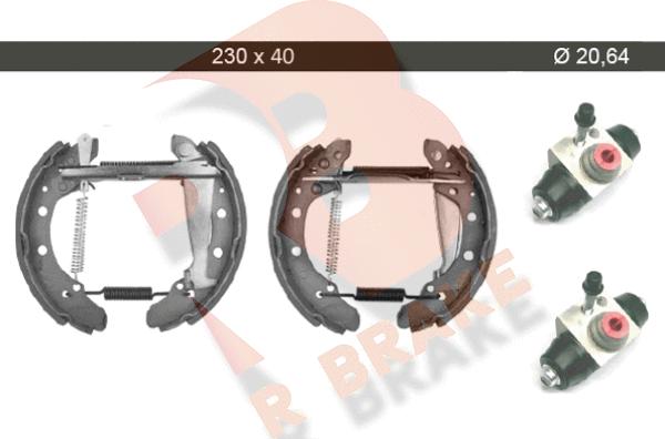 R Brake 79RBKT0004 - Комплект тормозных колодок, барабанные autosila-amz.com