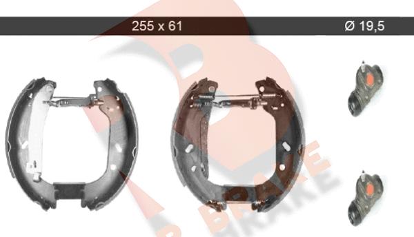 R Brake 79RBKT0018 - Комплект тормозных колодок, барабанные autosila-amz.com