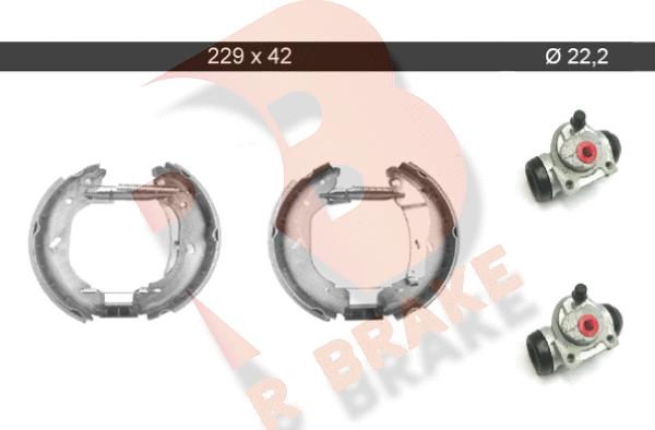 R Brake 79RBKT0086 - Комплект тормозных колодок, барабанные autosila-amz.com