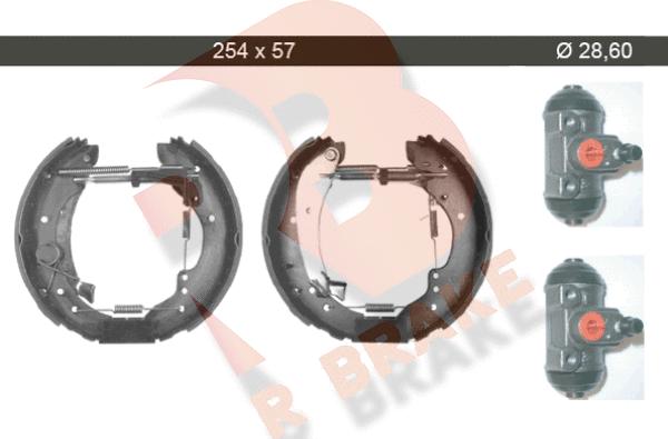 R Brake 79RBKT0080 - Комплект тормозных колодок, барабанные autosila-amz.com