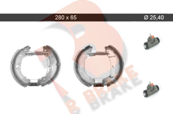 R Brake 79RBKT0083 - Комплект тормозных колодок, барабанные autosila-amz.com