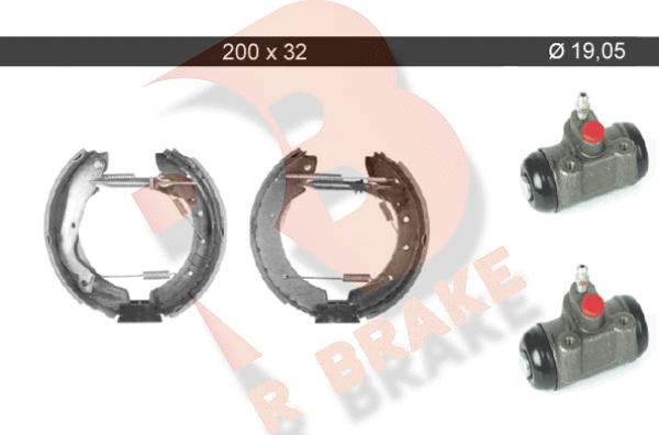 R Brake 79RBKT0082 - Комплект тормозных колодок, барабанные autosila-amz.com