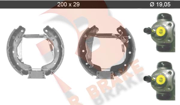 R Brake 79RBKT0039 - Комплект тормозных колодок, барабанные autosila-amz.com