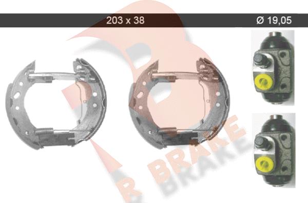 R Brake 79RBKT0032 - Комплект тормозных колодок, барабанные autosila-amz.com