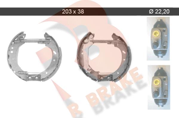 R Brake 79RBKT0026 - Комплект тормозных колодок, барабанные autosila-amz.com