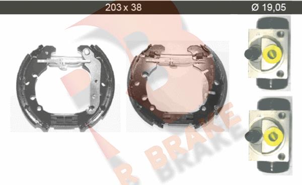 R Brake 79RBKT0023 - Комплект тормозных колодок, барабанные autosila-amz.com