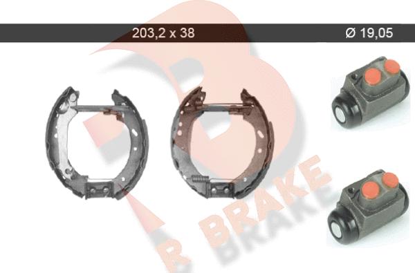 R Brake 79RBKT0027 - Комплект тормозных колодок, барабанные autosila-amz.com