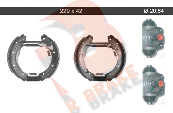R Brake 79RBKT0070 - Комплект тормозных колодок, барабанные autosila-amz.com