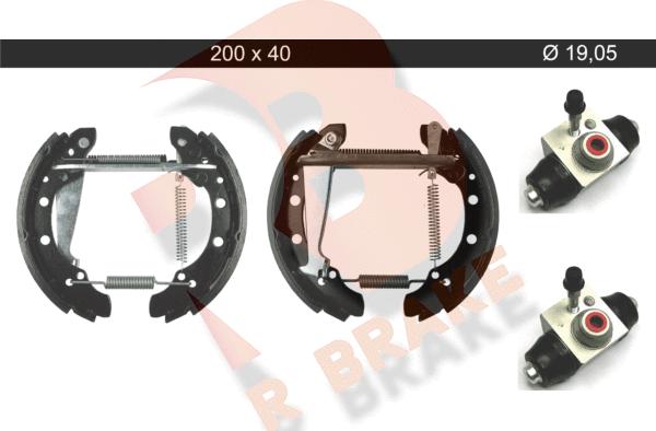 R Brake 79RBKT0106 - Комплект тормозных колодок, барабанные autosila-amz.com