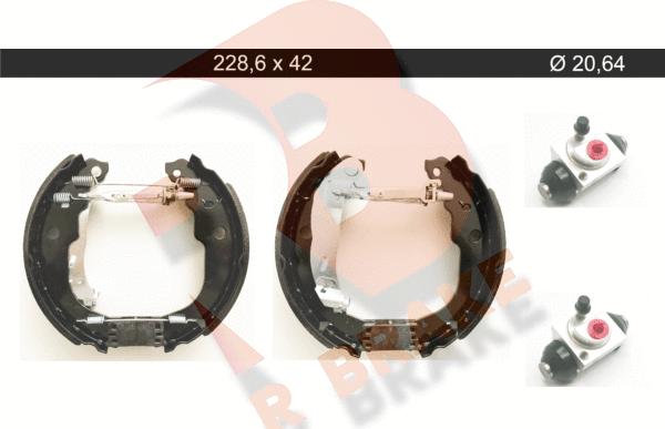 R Brake 79RBKT0111 - Комплект тормозных колодок, барабанные autosila-amz.com