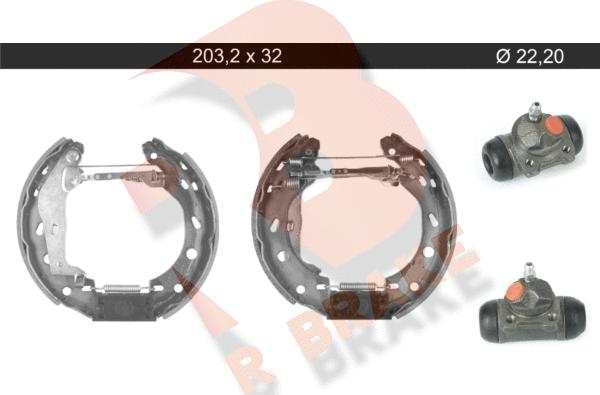 R Brake 79RBKT0112 - Комплект тормозных колодок, барабанные autosila-amz.com