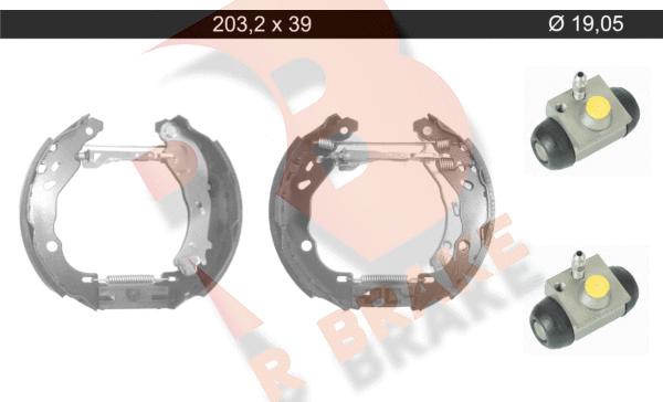 R Brake 79RBKT0117 - Комплект тормозных колодок, барабанные autosila-amz.com