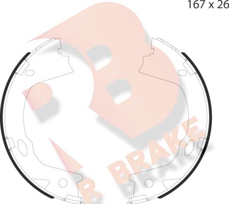 R Brake 79RBPB4055 - Комплект тормозов, ручник, парковка autosila-amz.com