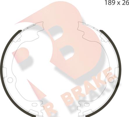 R Brake 79RBPB4058 - Комплект тормозов, ручник, парковка autosila-amz.com