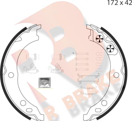 R Brake 79RBPB4019 - Комплект тормозов, ручник, парковка autosila-amz.com