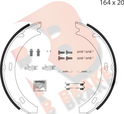 R Brake 79RBPB4011 - Комплект тормозов, ручник, парковка autosila-amz.com