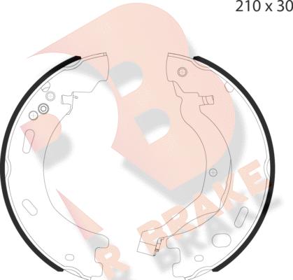 R Brake 79RBPB4026 - Комплект тормозов, ручник, парковка autosila-amz.com