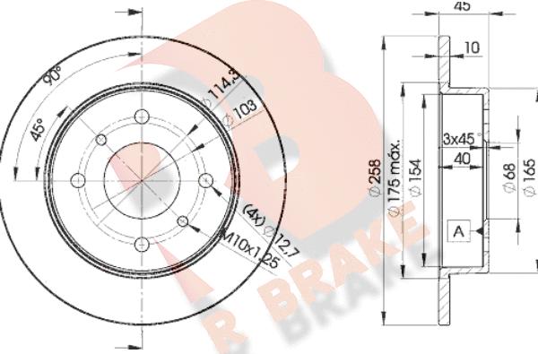 R Brake 78RBD29901 - Тормозной диск autosila-amz.com