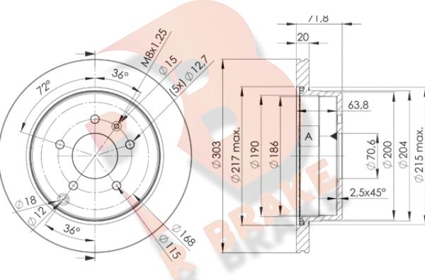 R Brake 78RBD29049 - Тормозной диск autosila-amz.com