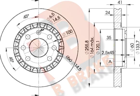 R Brake 78RBD29042 - Тормозной диск autosila-amz.com