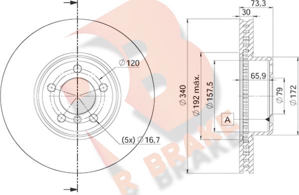 R Brake 78RBD24669 - Тормозной диск autosila-amz.com