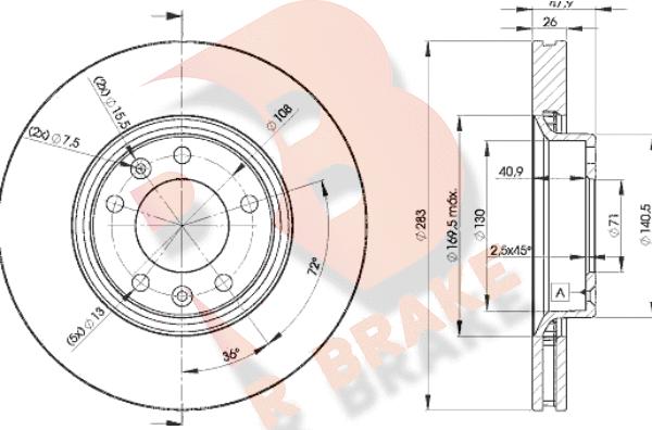 R Brake 78RBD24660 - Тормозной диск autosila-amz.com