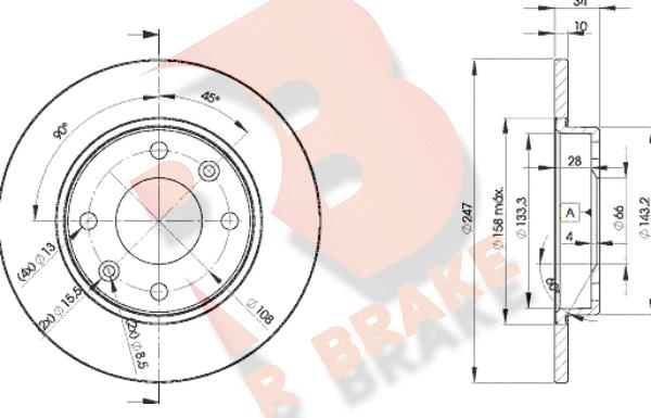 R Brake 78RBD24689 - Тормозной диск autosila-amz.com