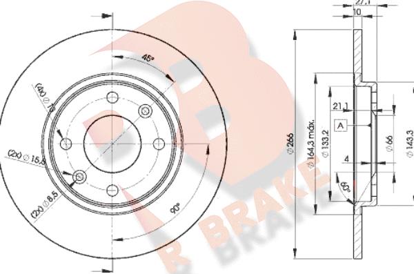 R Brake 78RBD24688 - Тормозной диск autosila-amz.com