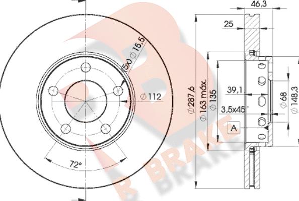 R Brake 78RBD24063 - Тормозной диск autosila-amz.com