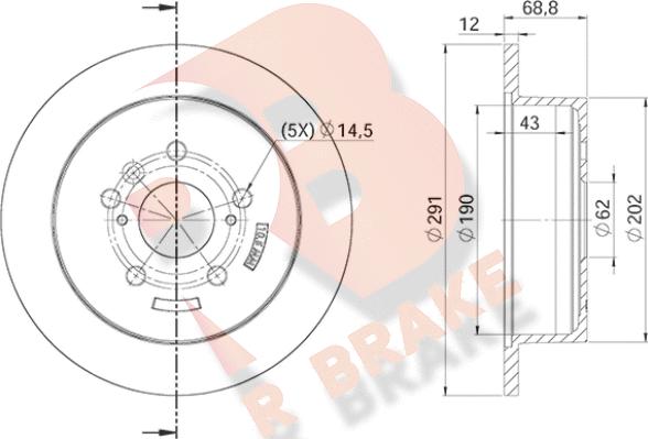 R Brake 78RBD24126 - Тормозной диск autosila-amz.com