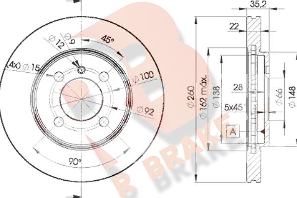 R Brake 78RBD24749 - Тормозной диск autosila-amz.com