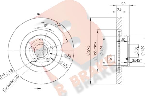 R Brake 78RBD24702 - Тормозной диск autosila-amz.com