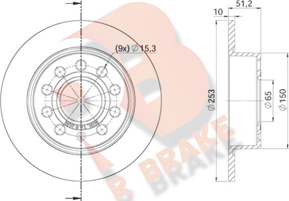 R Brake 78RBD25640 - Тормозной диск autosila-amz.com