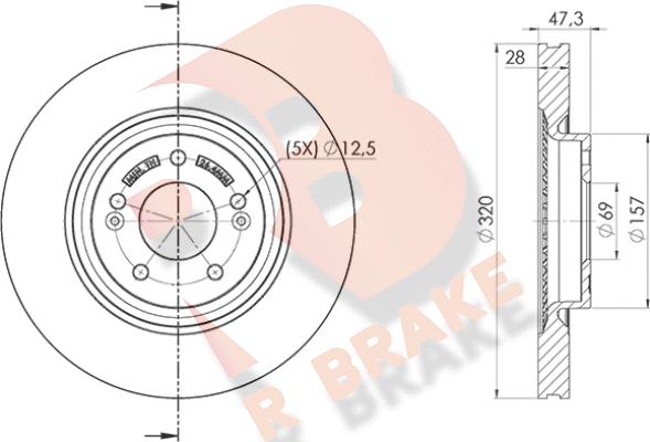 R Brake 78RBD25271 - Тормозной диск autosila-amz.com