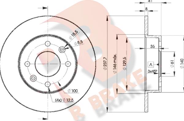 R Brake 78RBD26947 - Тормозной диск autosila-amz.com