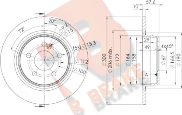 R Brake 78RBD26474 - Тормозной диск autosila-amz.com