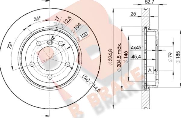 R Brake 78RBD26071 - Тормозной диск autosila-amz.com