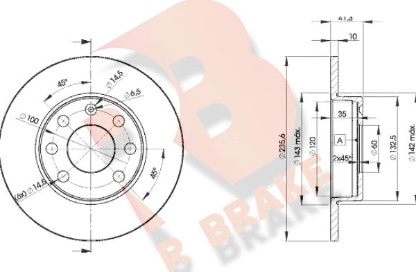 R Brake 78RBD26193 - Тормозной диск autosila-amz.com