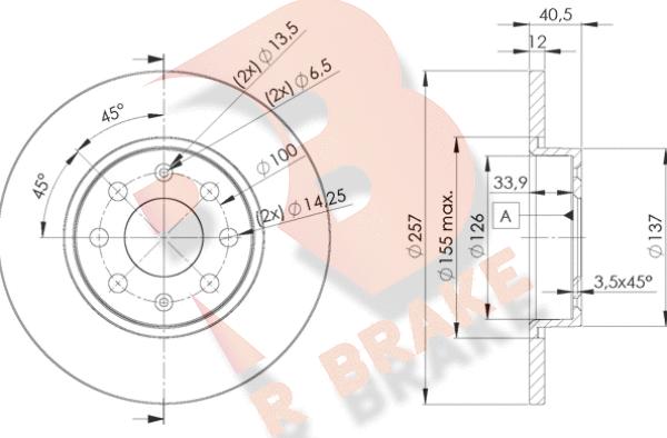 R Brake 78RBD20918 - Тормозной диск autosila-amz.com