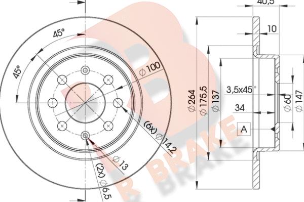 R Brake 78RBD20592 - Тормозной диск autosila-amz.com