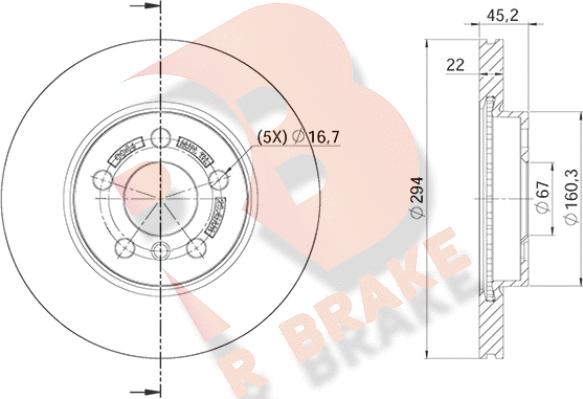 R Brake 78RBD20046 - Тормозной диск autosila-amz.com