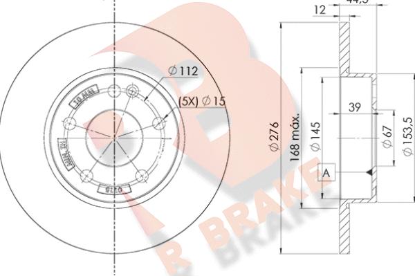 R Brake 78RBD20118 - Тормозной диск autosila-amz.com