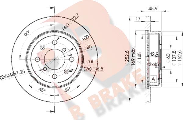 R Brake 78RBD20715 - Тормозной диск autosila-amz.com