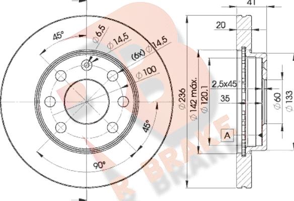 R Brake 78RBD21440 - Тормозной диск autosila-amz.com