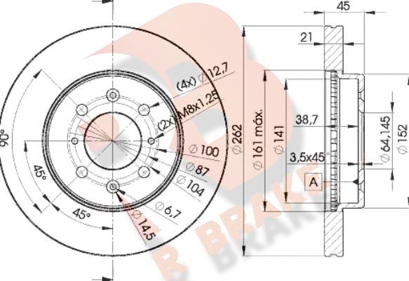 R Brake 78RBD21700 - Тормозной диск autosila-amz.com