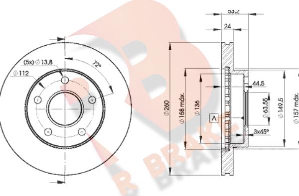 R Brake 78RBD28109 - Тормозной диск autosila-amz.com