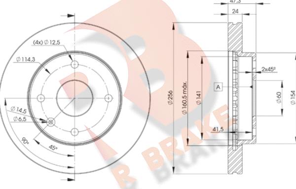 R Brake 78RBD28338 - Тормозной диск autosila-amz.com