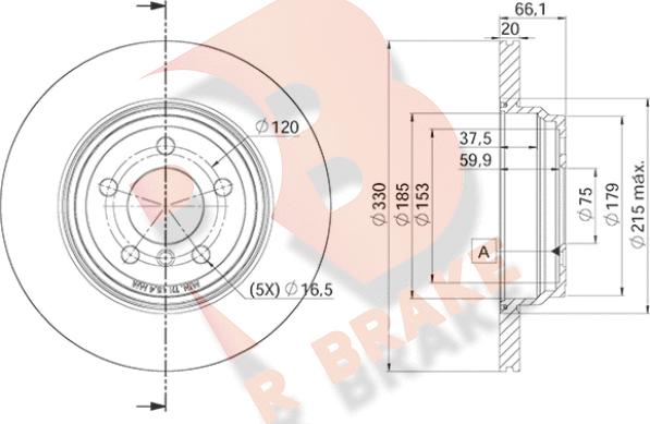 R Brake 78RBD23420 - Тормозной диск autosila-amz.com